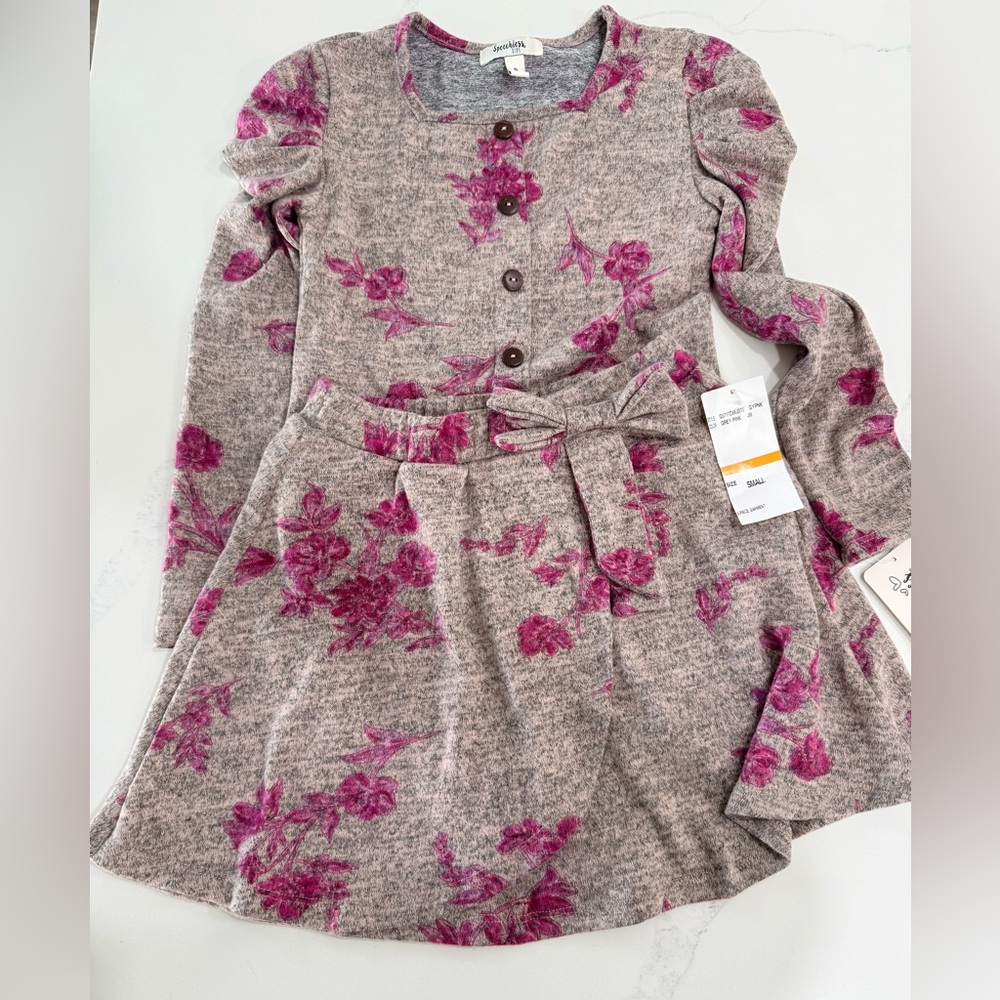 Speechless Pink Floral Shirt/Shorts